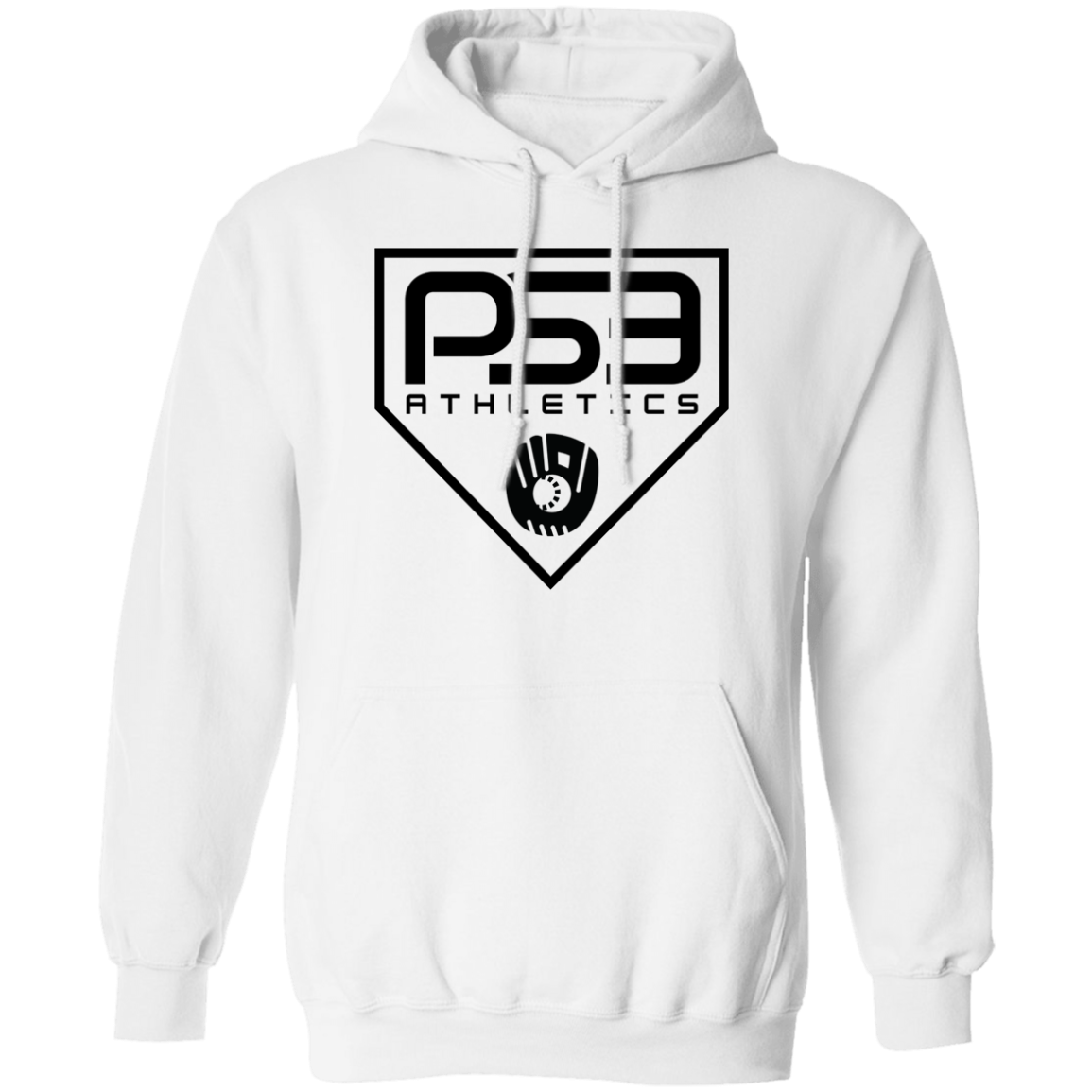 Black Plate Logo Pullover Hoodie