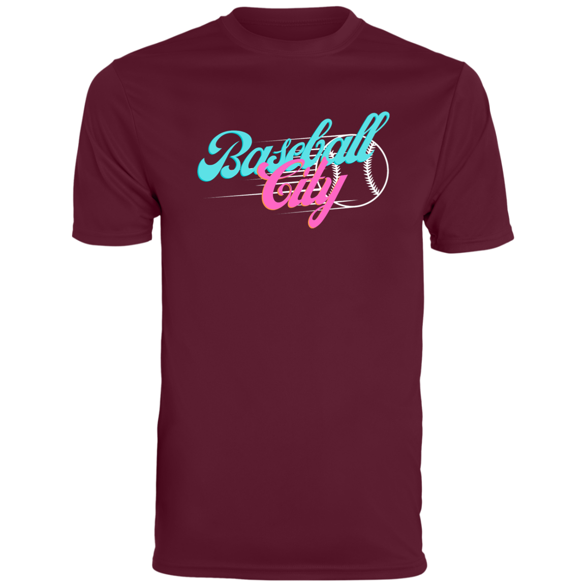 Baseball City Bright & White Men's Moisture-Wicking Tee