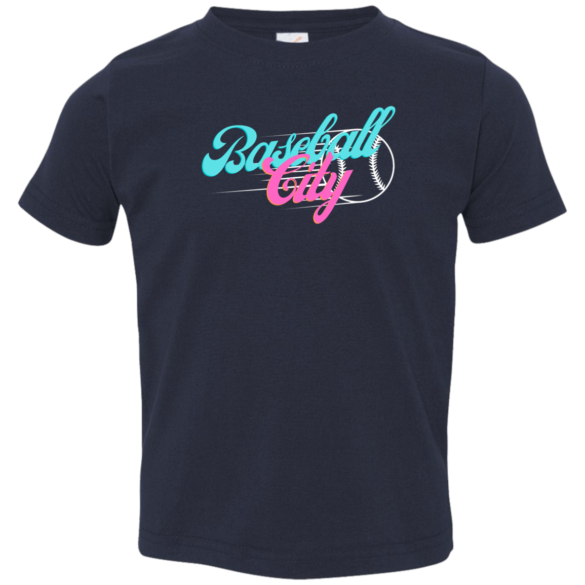 Baseball City Bright & White Toddler Jersey T-Shirt