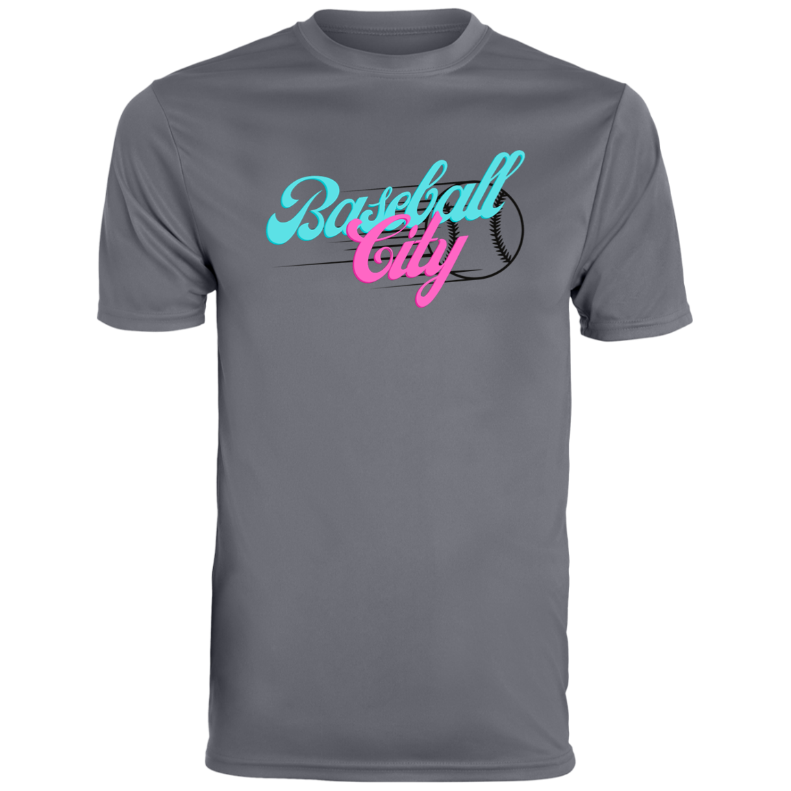 Baseball City Bright & Black Men's Moisture-Wicking Tee