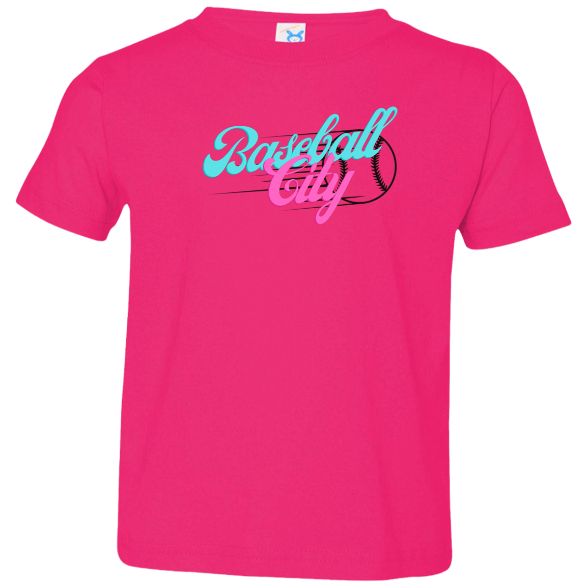 Baseball City Bright & Black Toddler Jersey T-Shirt