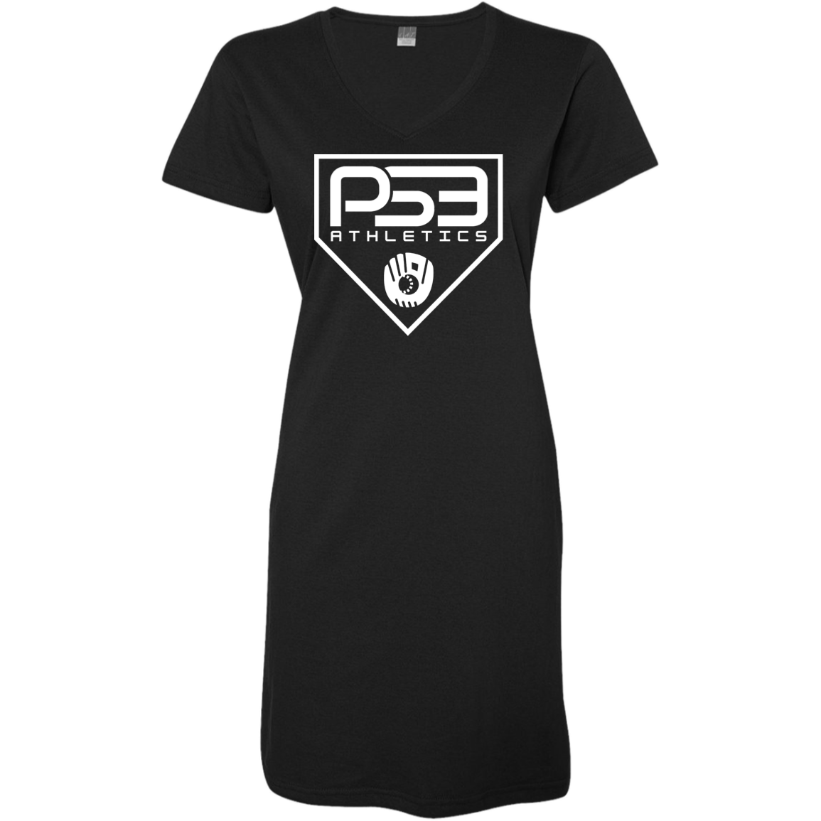 White Plate Logo Ladies' V-Neck Fine Jersey Cover-Up