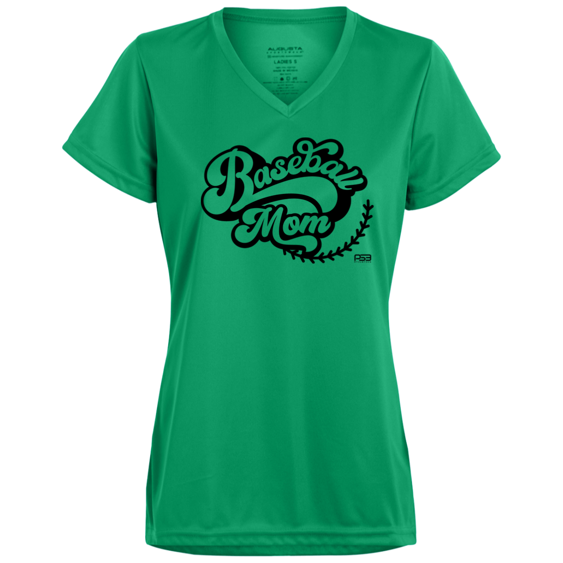 Baseball Mom Ladies’ Moisture-Wicking V-Neck Tee