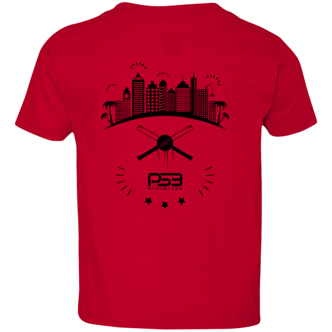 Baseball City Bright & Black Toddler Jersey T-Shirt