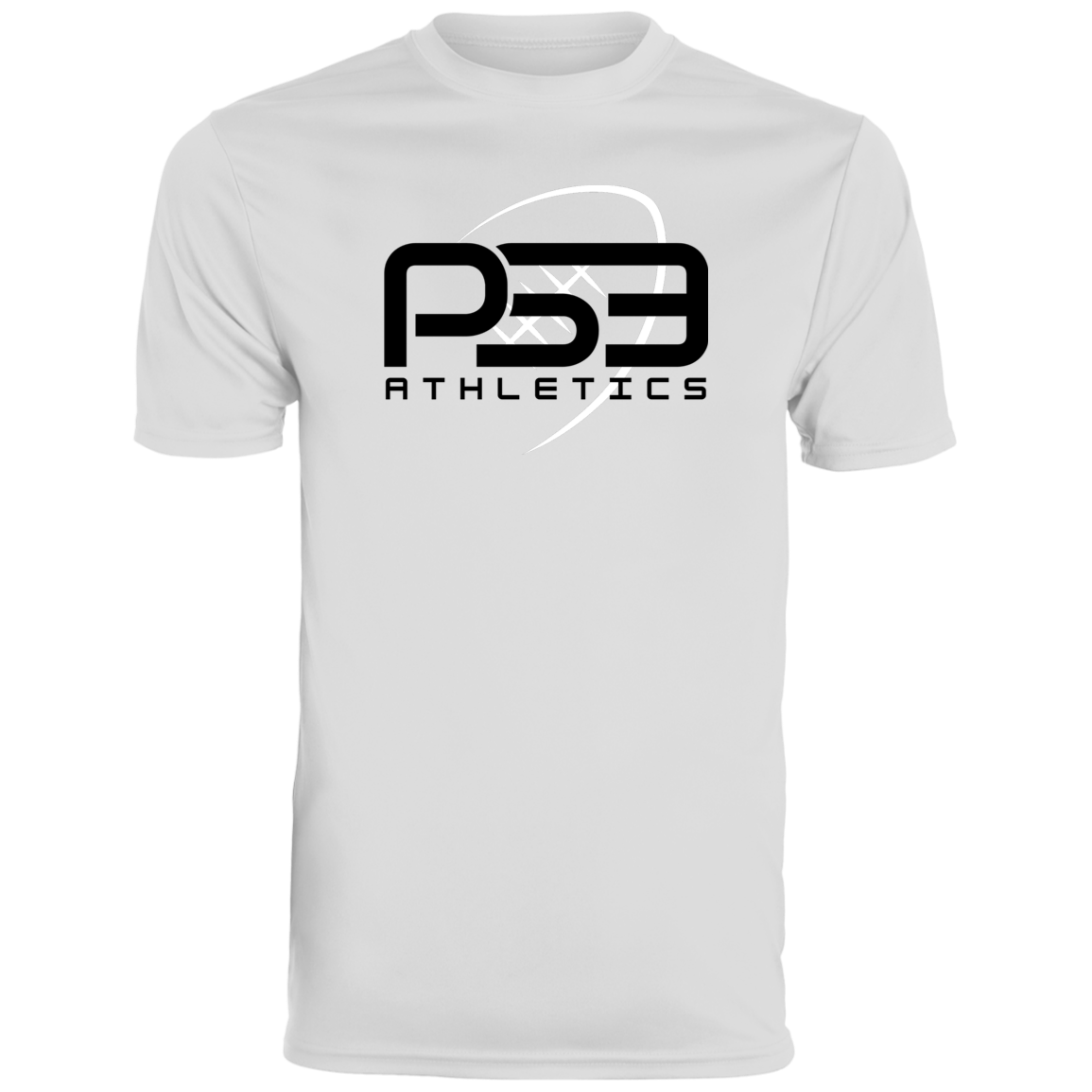 Black/White Football Youth Moisture-Wicking Tee