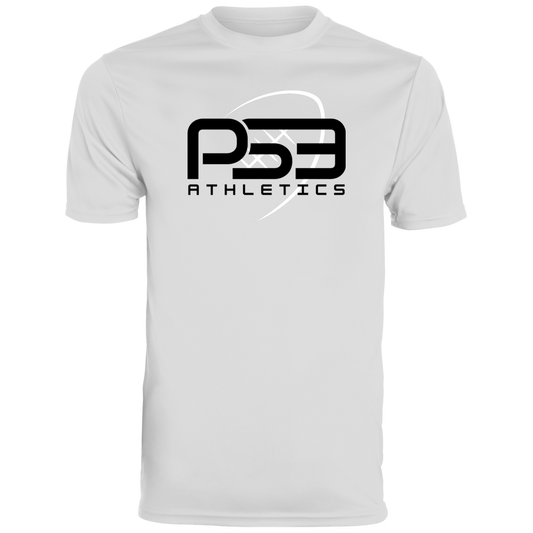Black/White Football Youth Moisture-Wicking Tee