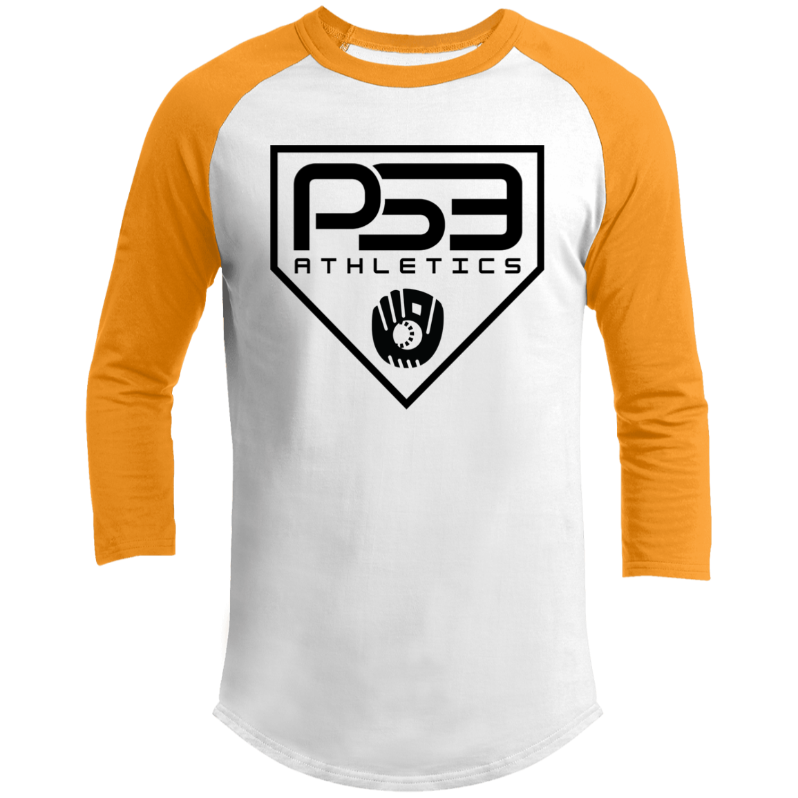 Black Plate Logo 3/4 Raglan Sleeve Shirt