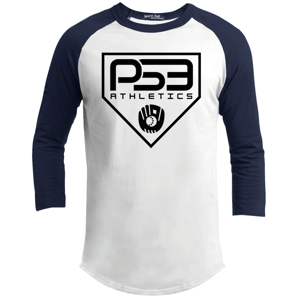 Black Plate Logo Youth 3/4 Raglan Sleeve Shirt
