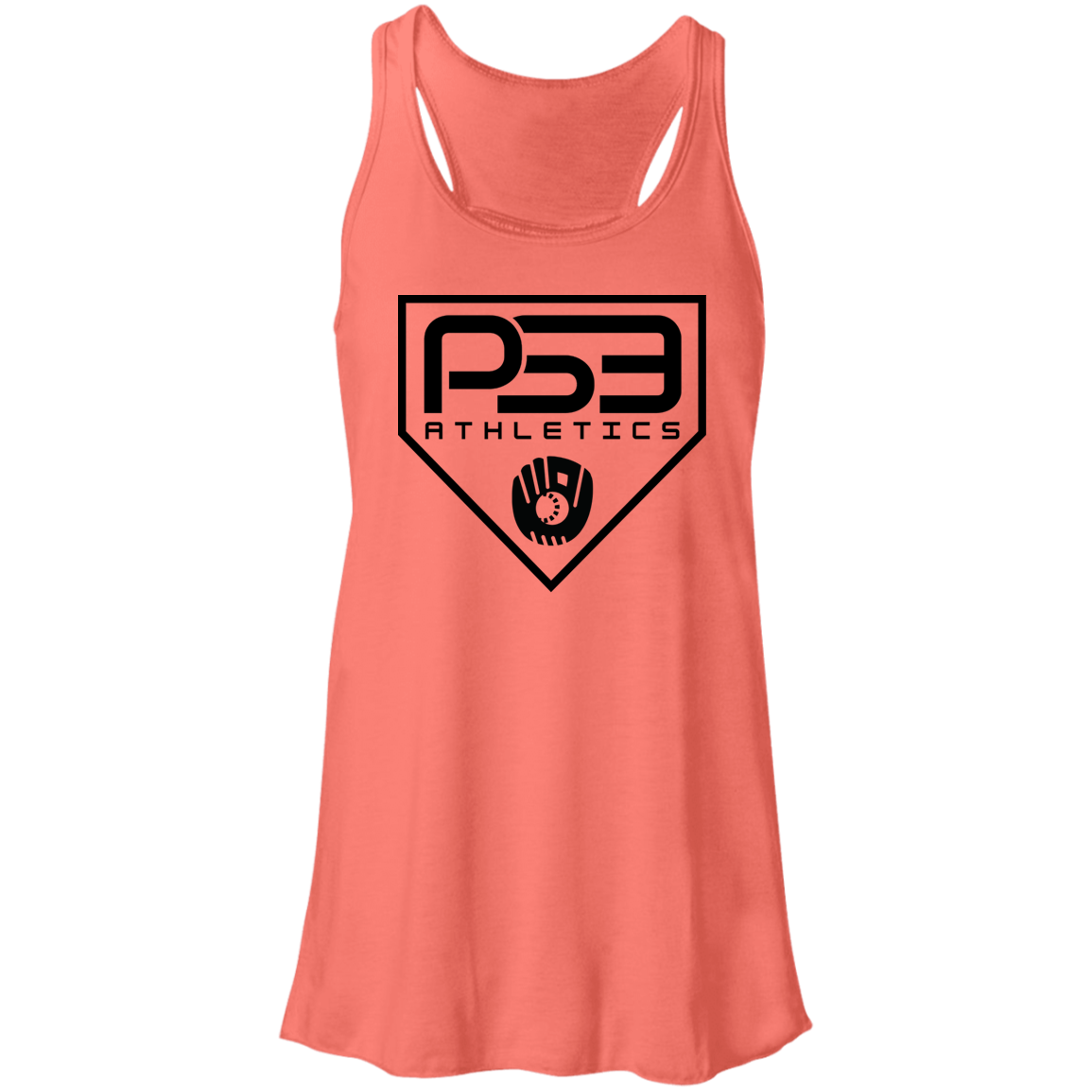 Black Plate Logo Flowy Racerback Tank