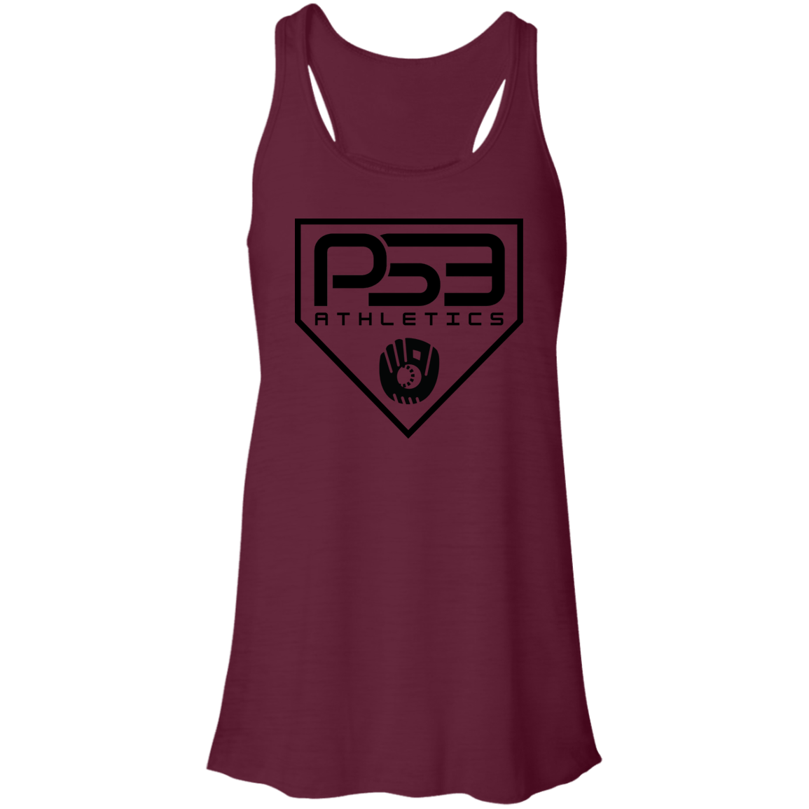 Black Plate Logo Flowy Racerback Tank