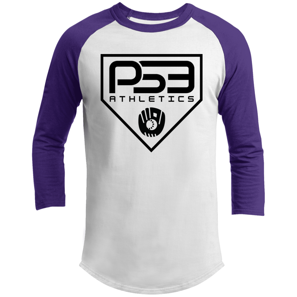 Black Plate Logo 3/4 Raglan Sleeve Shirt