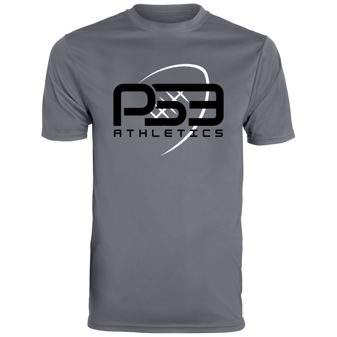 Black Football Logo Men's Moisture-Wicking Tee
