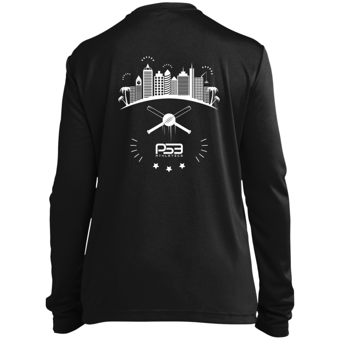 Baseball City Bright & White Youth Long Sleeve Performance Tee