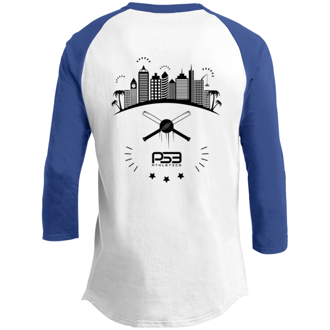 Baseball City Bright & Black Youth 3/4 Raglan Sleeve Shirt