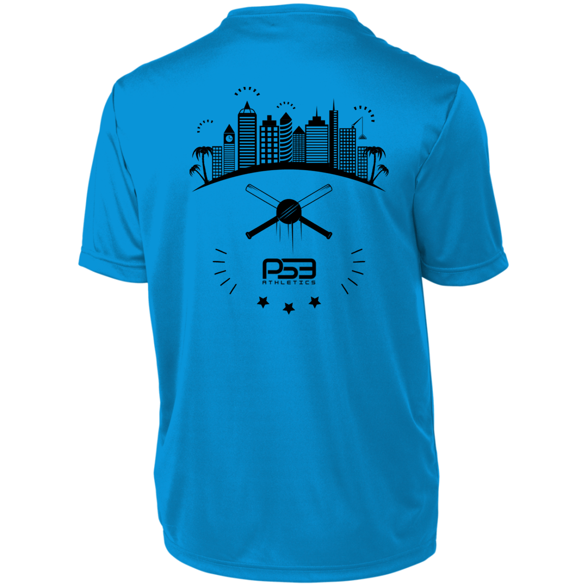 Baseball City Bright & Black Youth Moisture-Wicking Tee