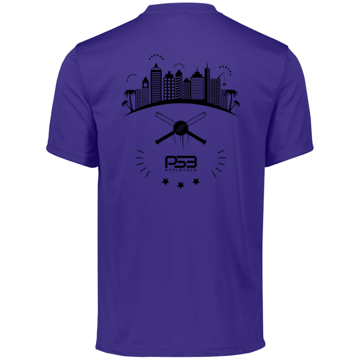 Baseball City Bright & Black Men's Moisture-Wicking Tee