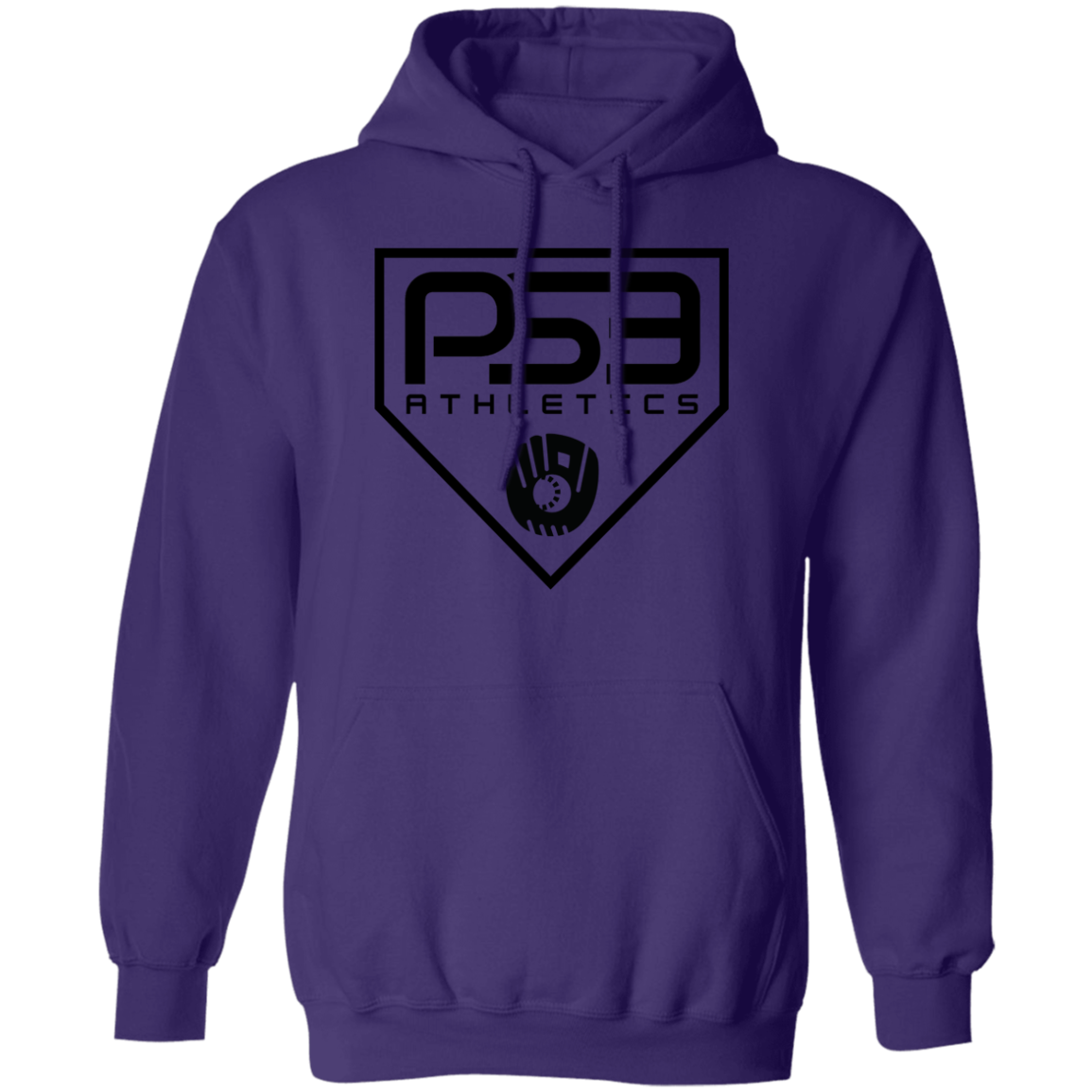 Black Plate Logo Pullover Hoodie