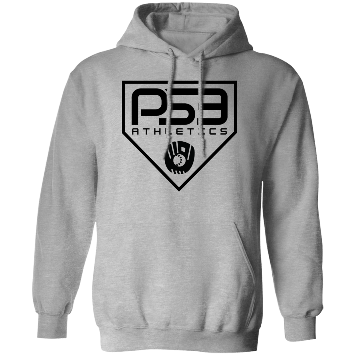 Black Plate Logo Pullover Hoodie