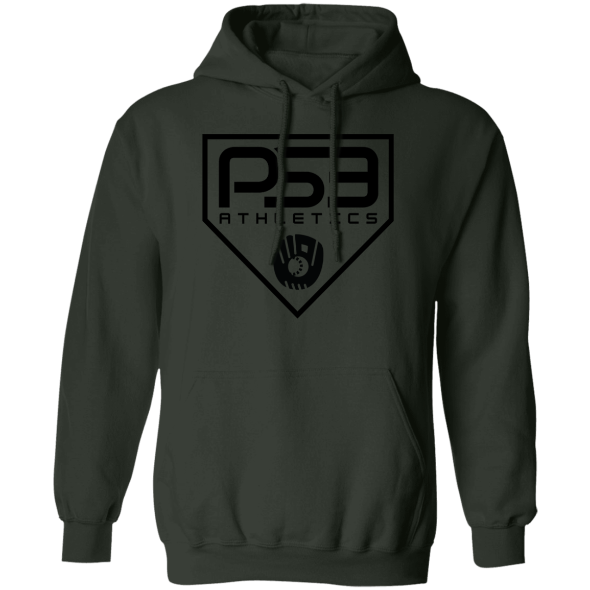 Black Plate Logo Pullover Hoodie