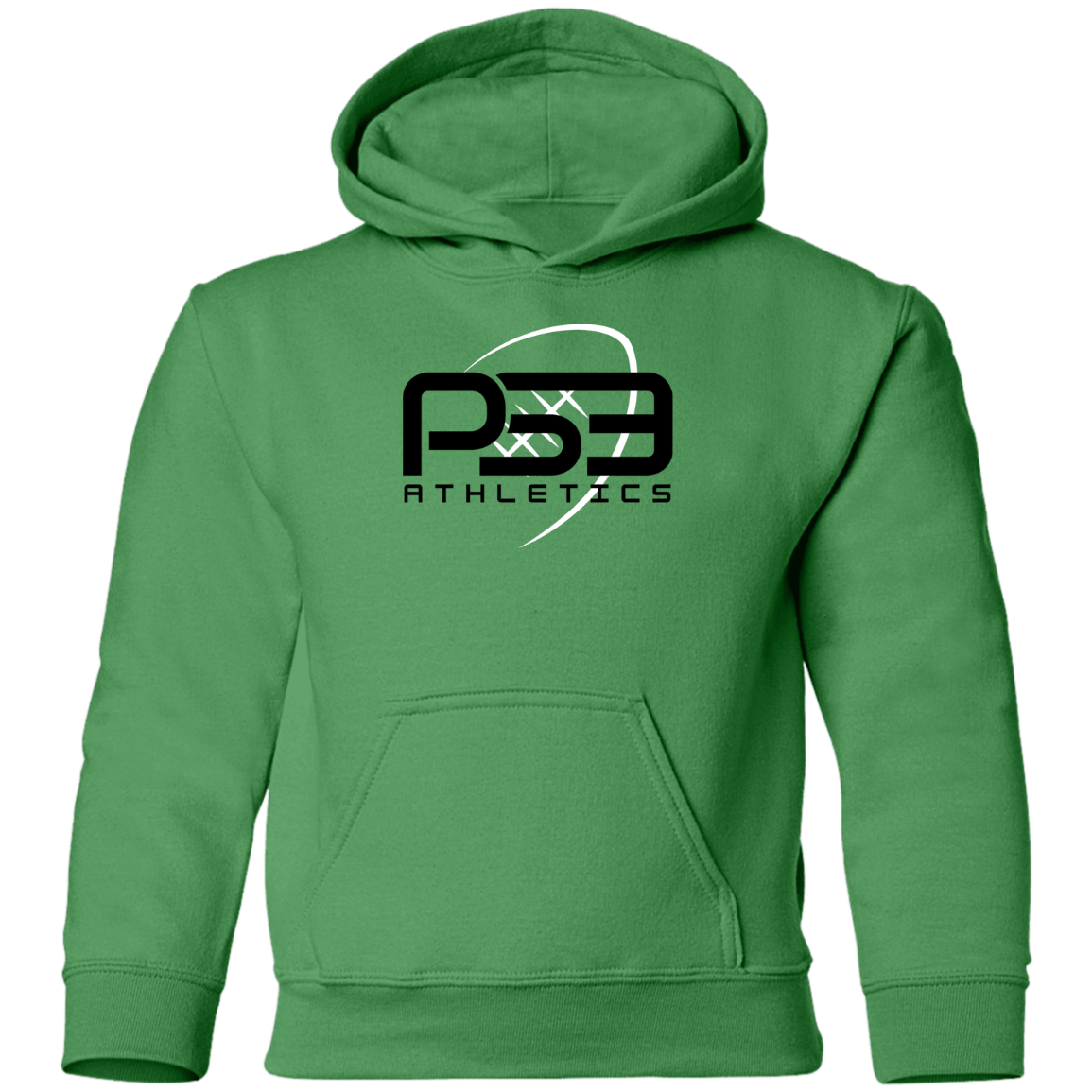 Black/White Football Youth Pullover Hoodie