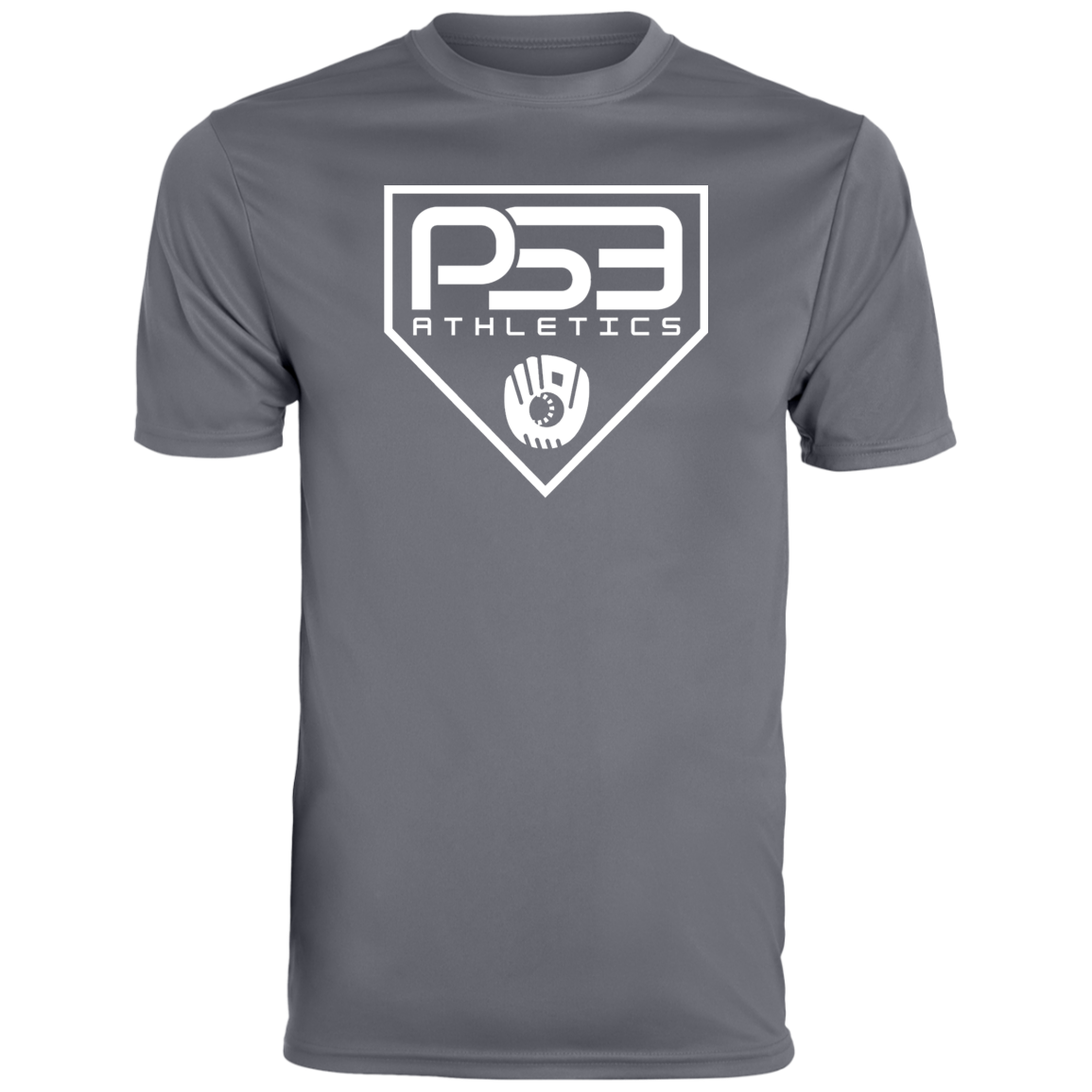 White Plate Logo Youth Moisture-Wicking Tee