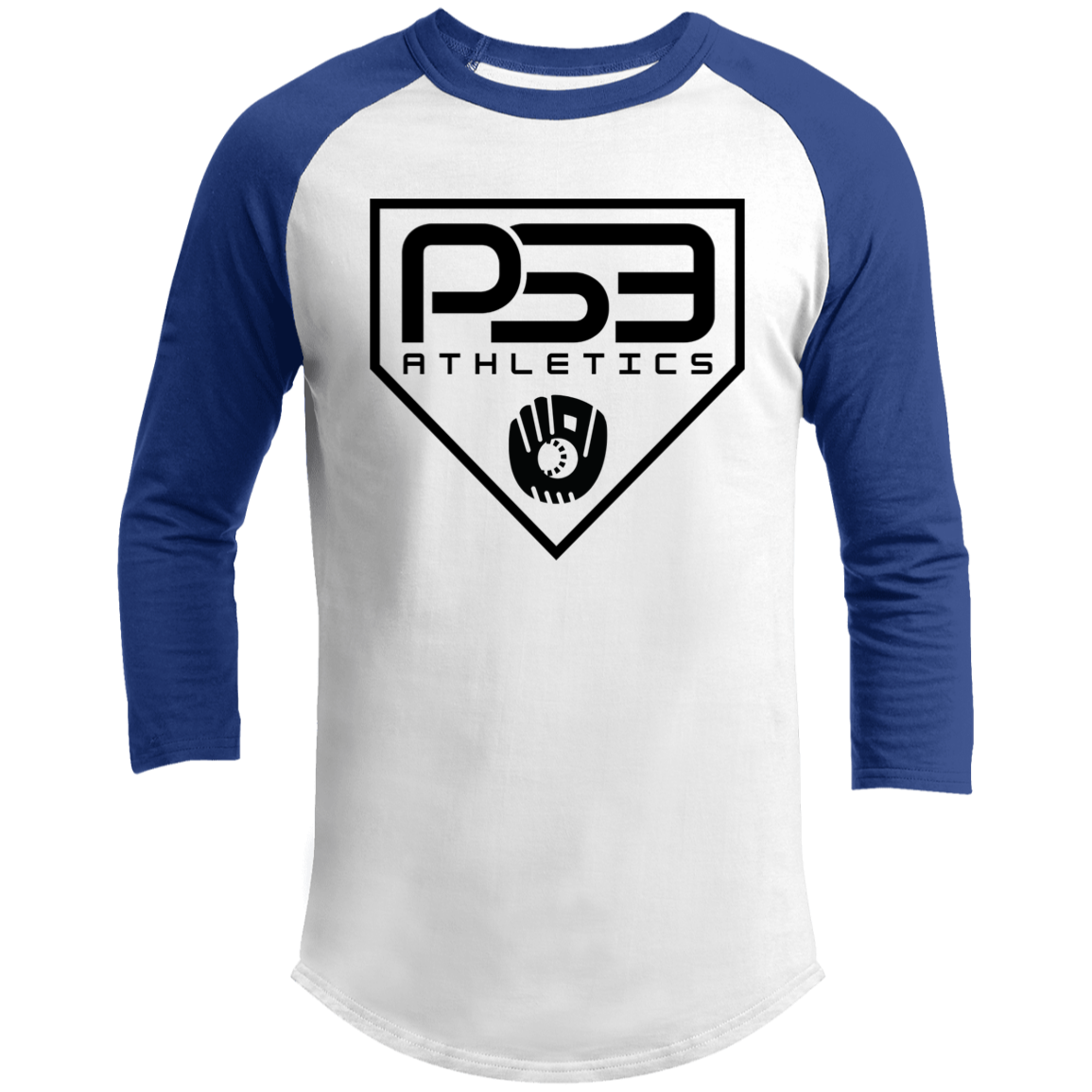 Black Plate Logo 3/4 Raglan Sleeve Shirt