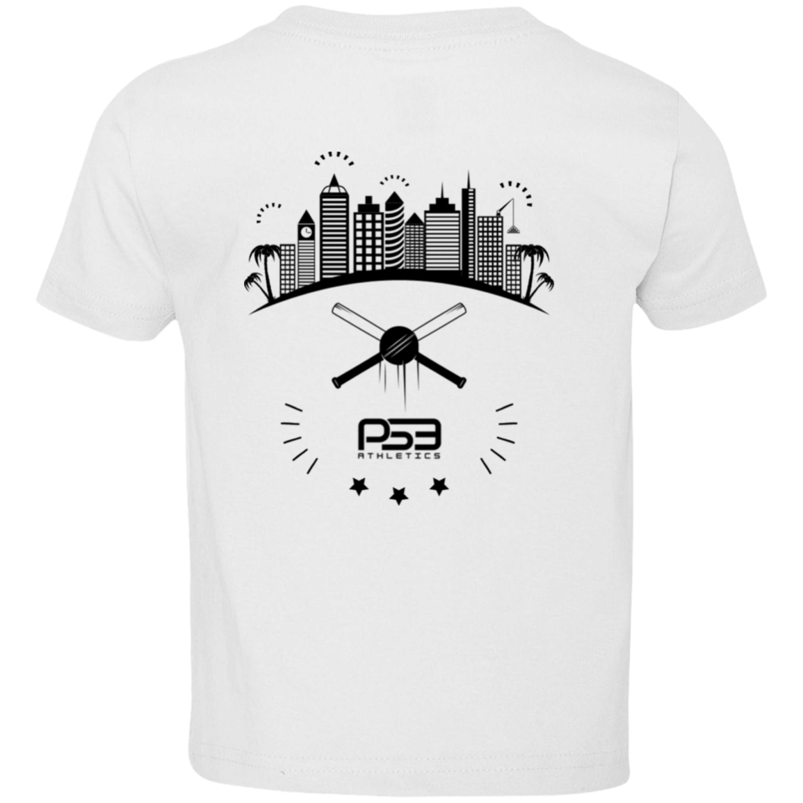 Baseball City Bright & Black Toddler Jersey T-Shirt