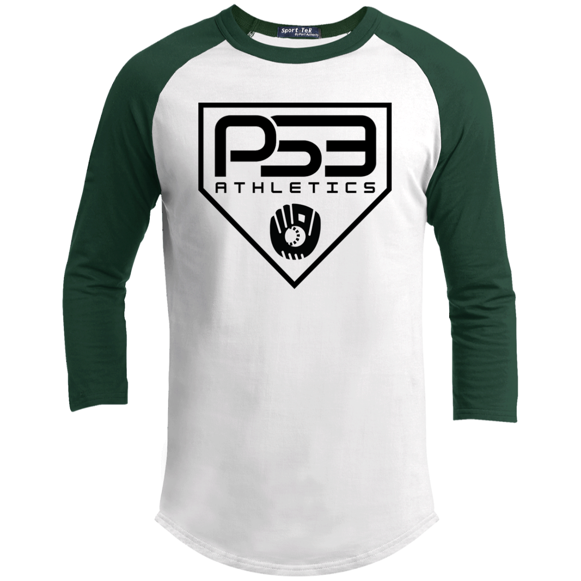 Black Plate Logo Youth 3/4 Raglan Sleeve Shirt