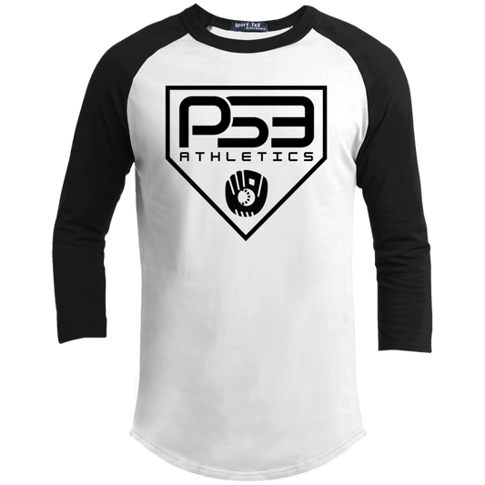 Black Plate Logo Youth 3/4 Raglan Sleeve Shirt