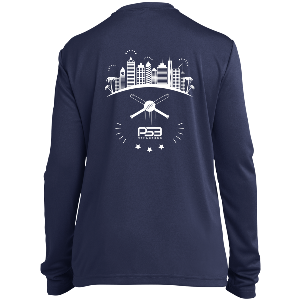 Baseball City Bright & White Youth Long Sleeve Performance Tee