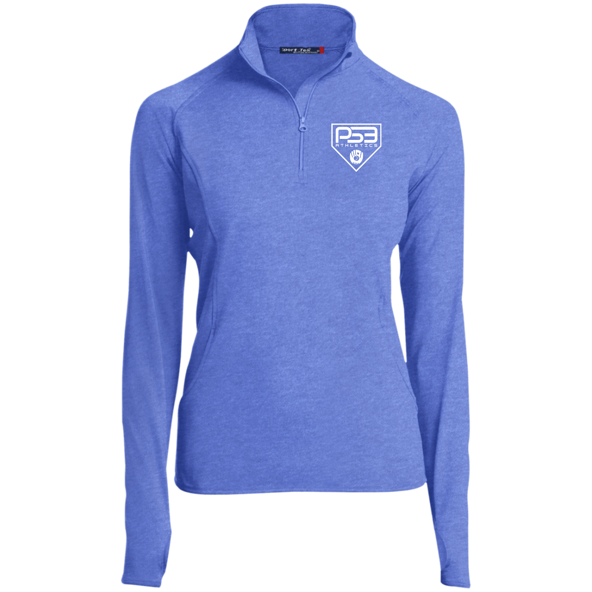 White Plate Logo Ladies' 1/2 Zip Performance Pullover