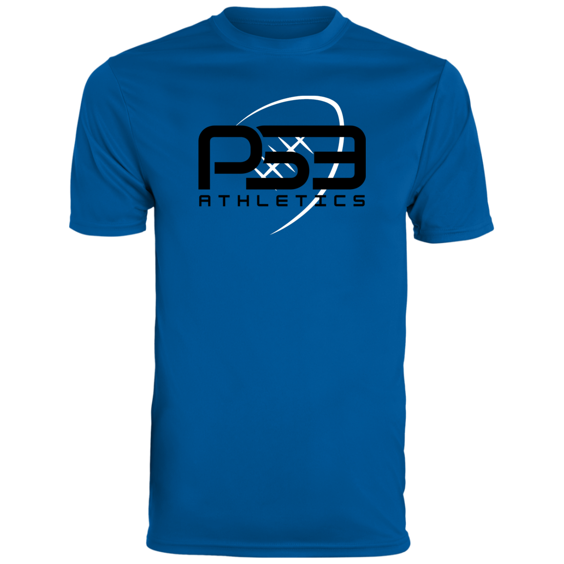 Black/White Football Youth Moisture-Wicking Tee