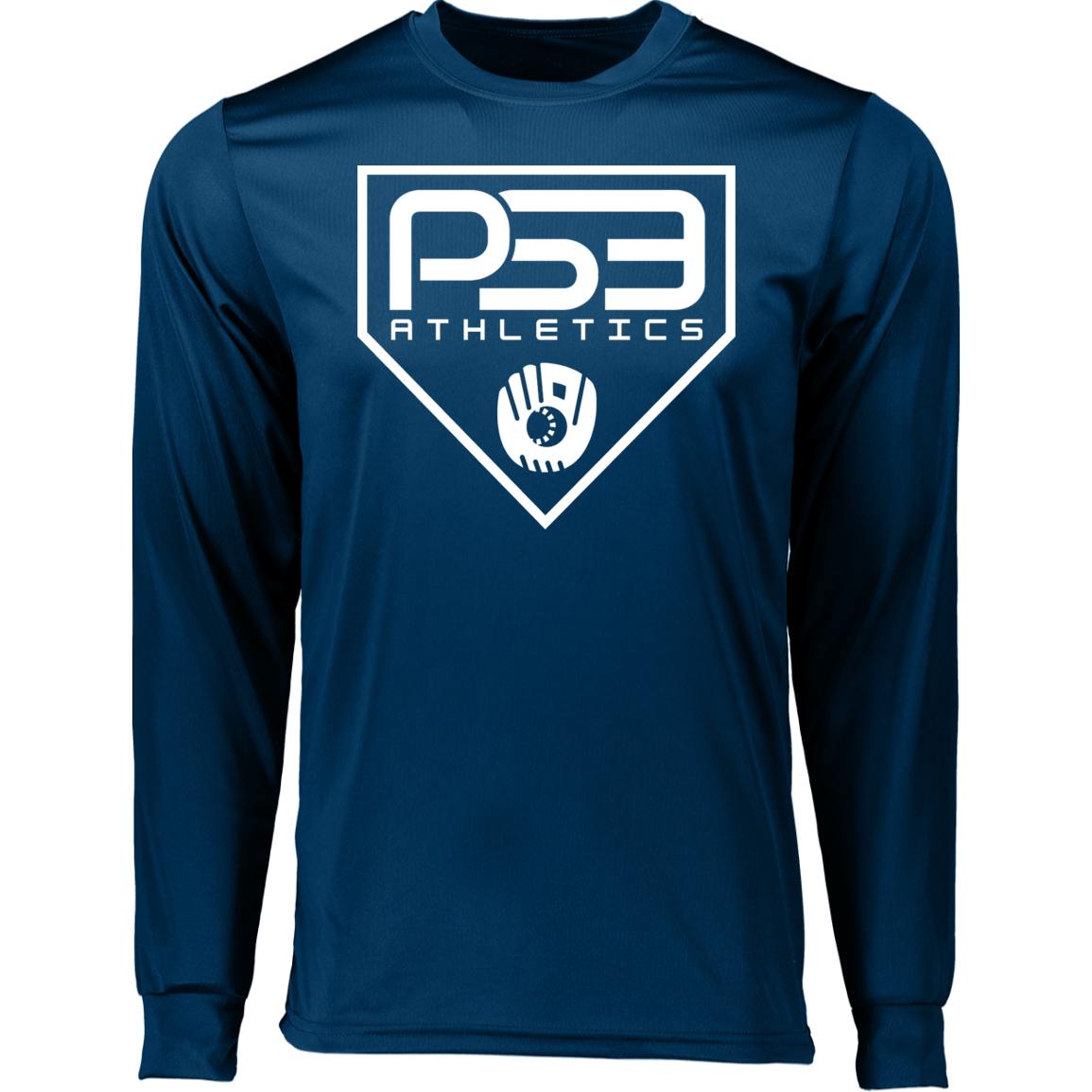 White Plate Logo Long Sleeve Moisture-Wicking Tee