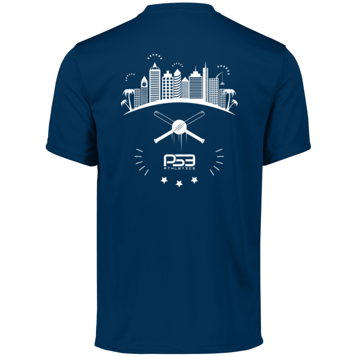 Baseball City Bright & White Men's Moisture-Wicking Tee