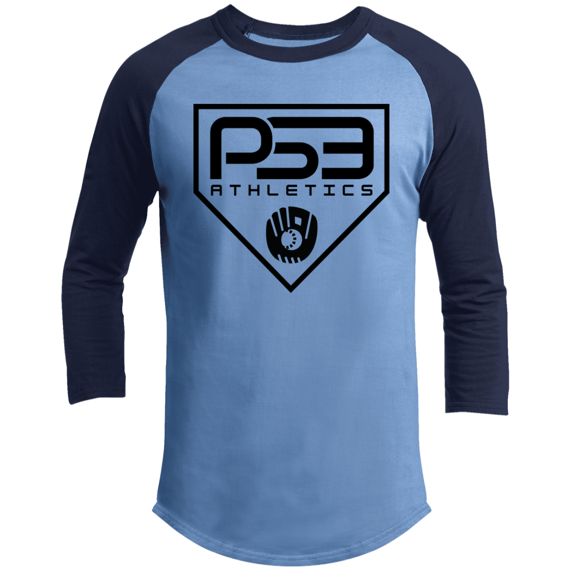 Black Plate Logo 3/4 Raglan Sleeve Shirt