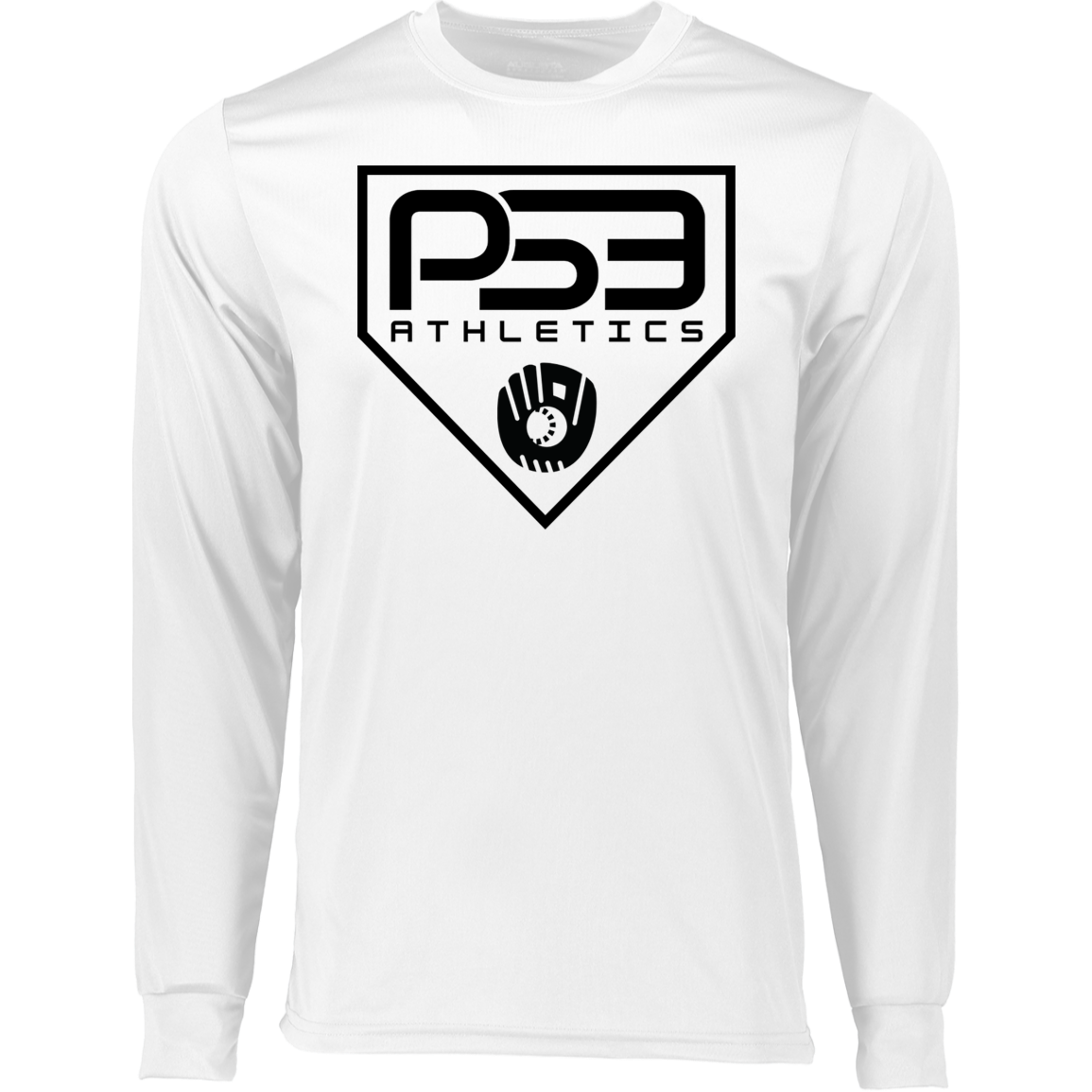 Black Plate Logo Long Sleeve Moisture-Wicking Tee