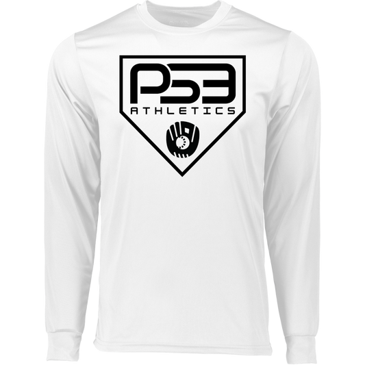 Black Plate Logo Long Sleeve Moisture-Wicking Tee