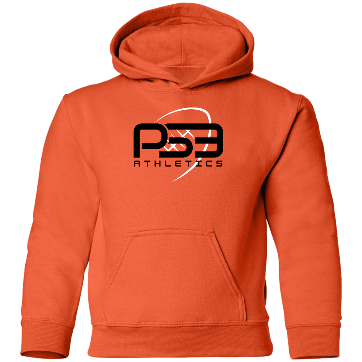 Black/White Football Youth Pullover Hoodie