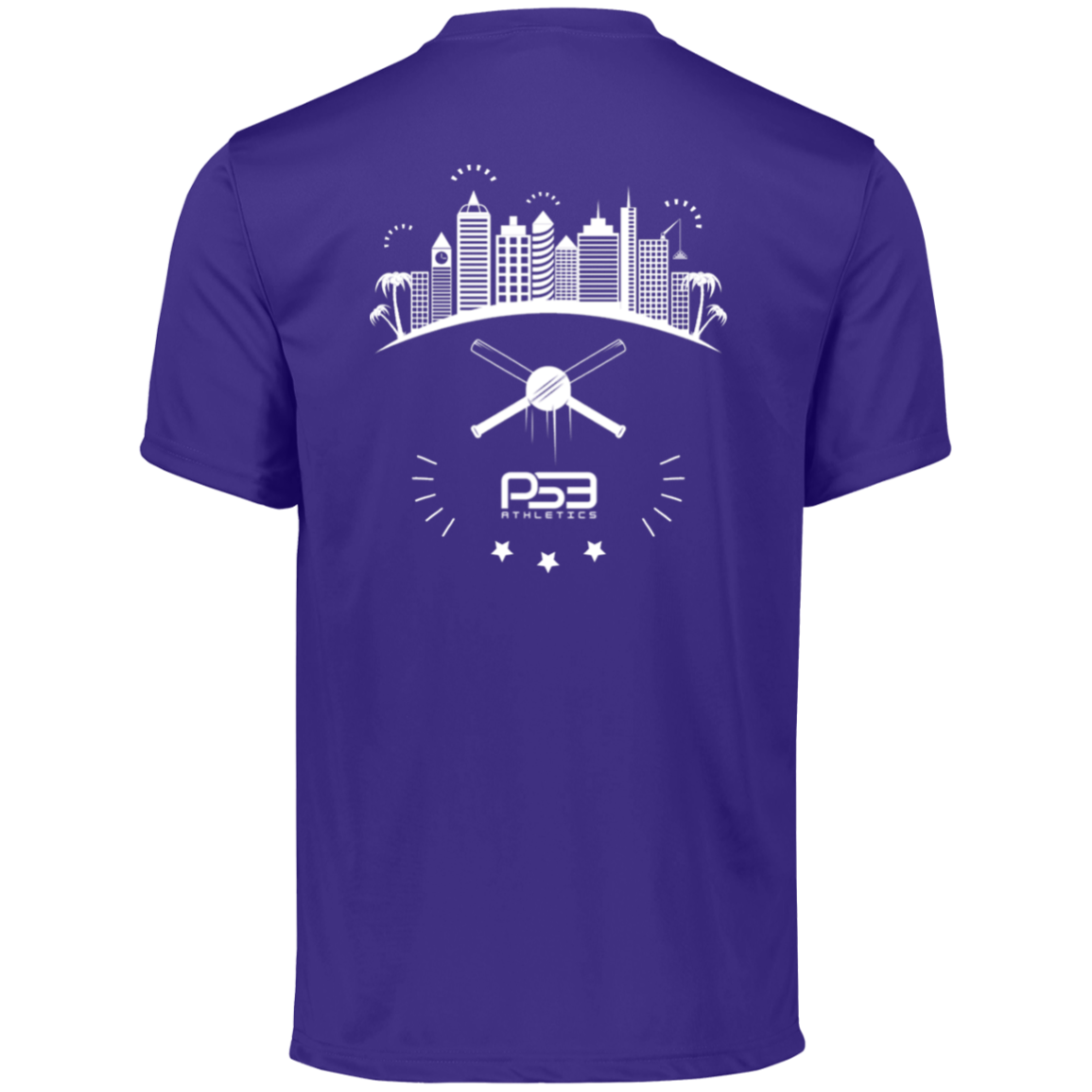 Baseball City Bright & White Men's Moisture-Wicking Tee