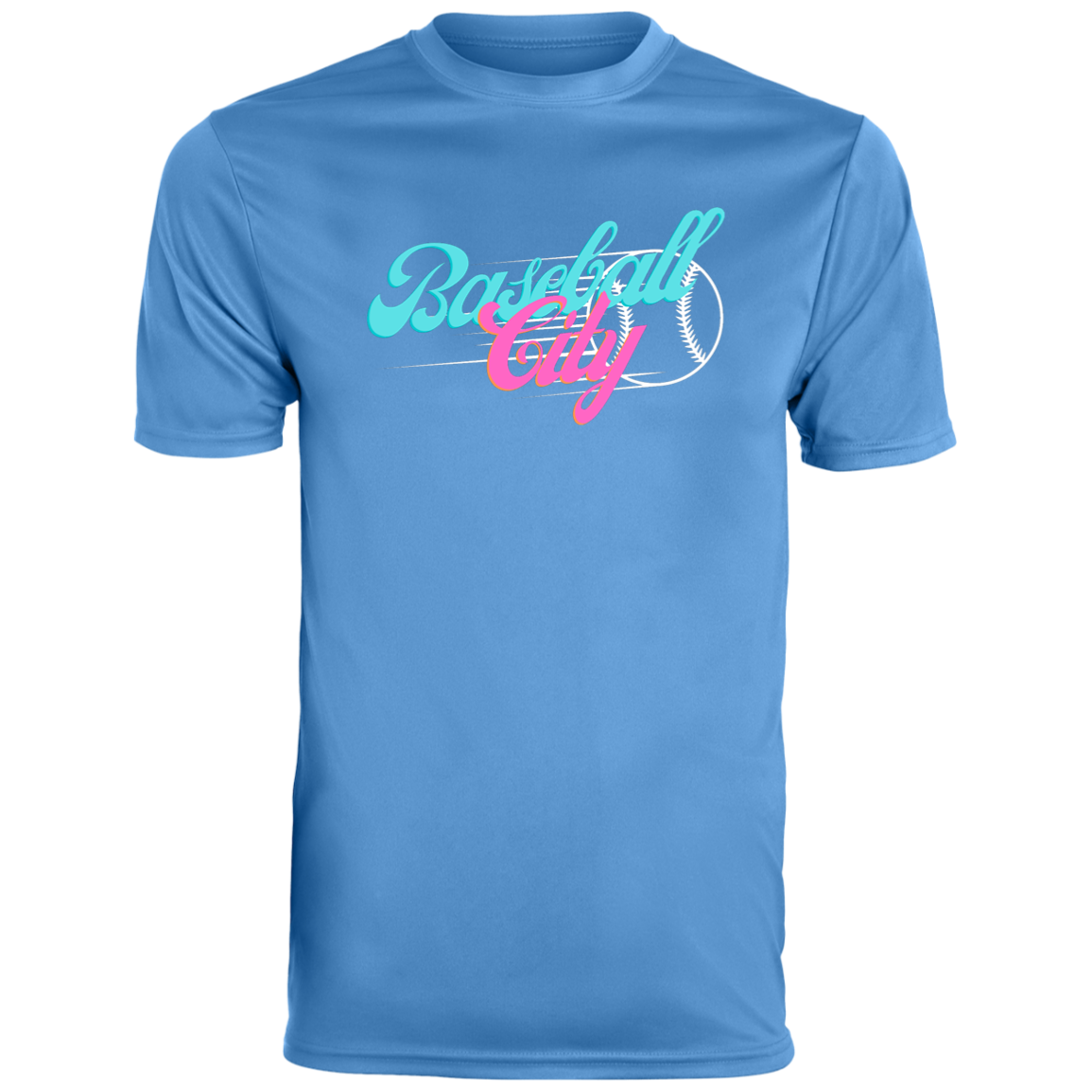 Baseball City Bright & White Men's Moisture-Wicking Tee