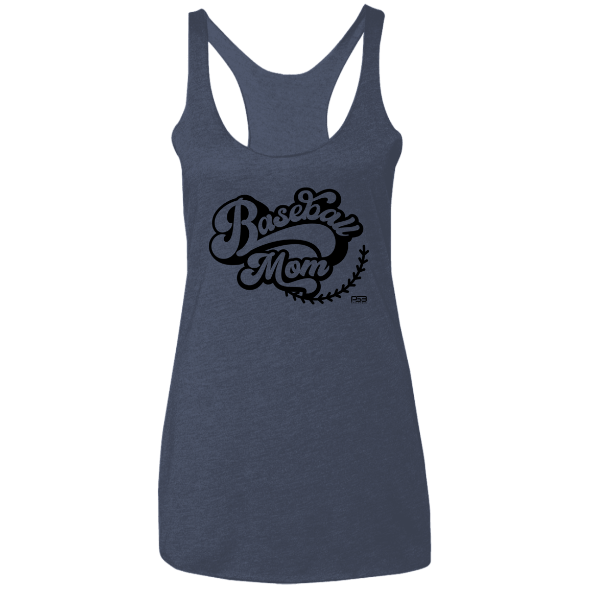 Baseball Mom Ladies' Triblend Racerback Tank