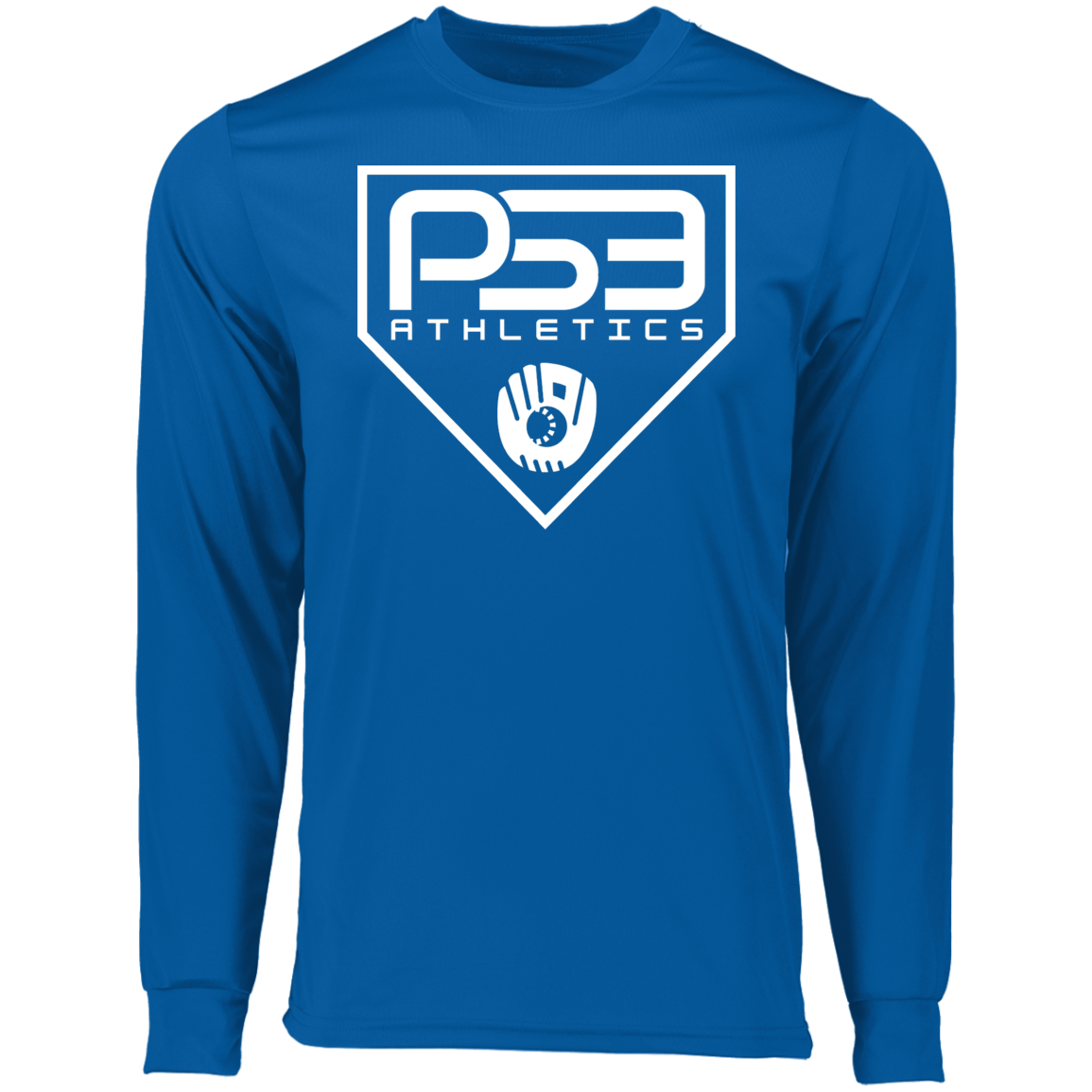 White Plate Logo Long Sleeve Moisture-Wicking Tee
