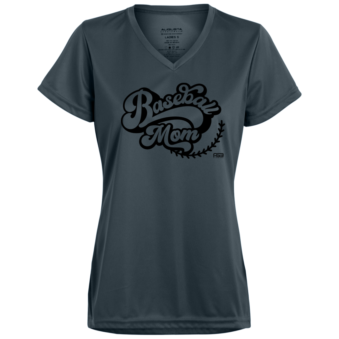 Baseball Mom Ladies’ Moisture-Wicking V-Neck Tee