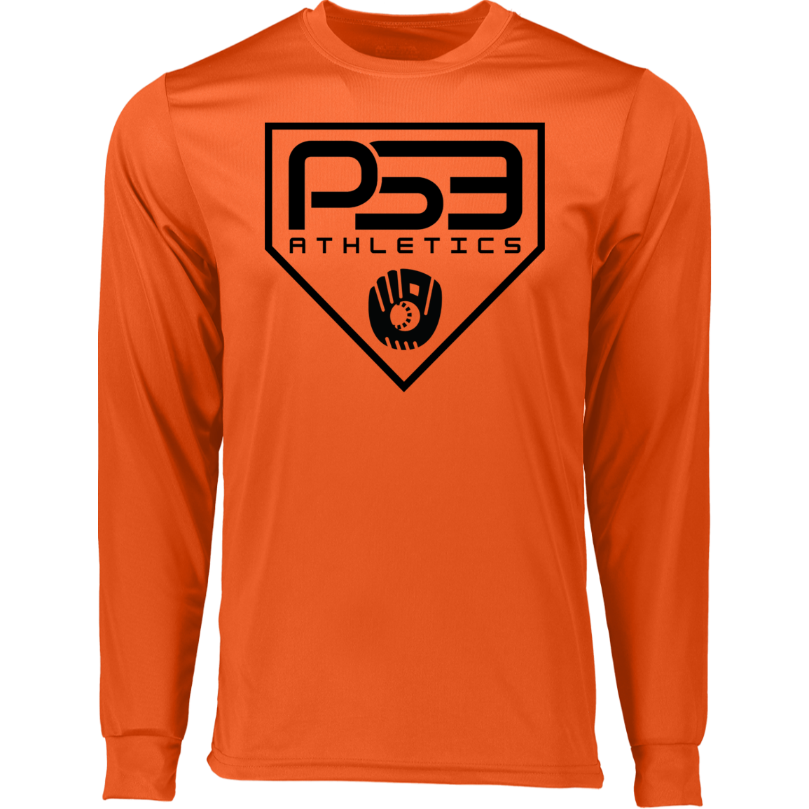 Black Plate Logo Long Sleeve Moisture-Wicking Tee