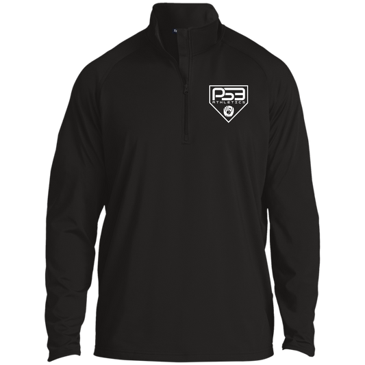 White Plate Logo 1/2 Zip Raglan Performance Pullover