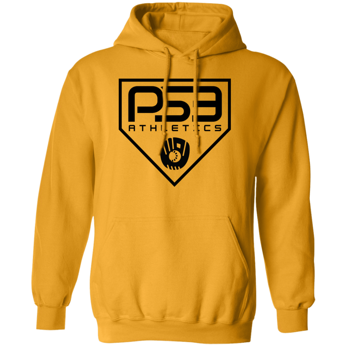Black Plate Logo Pullover Hoodie