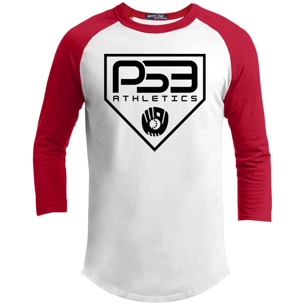 Black Plate Logo Youth 3/4 Raglan Sleeve Shirt