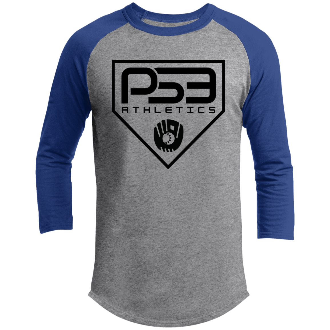 Black Plate Logo 3/4 Raglan Sleeve Shirt
