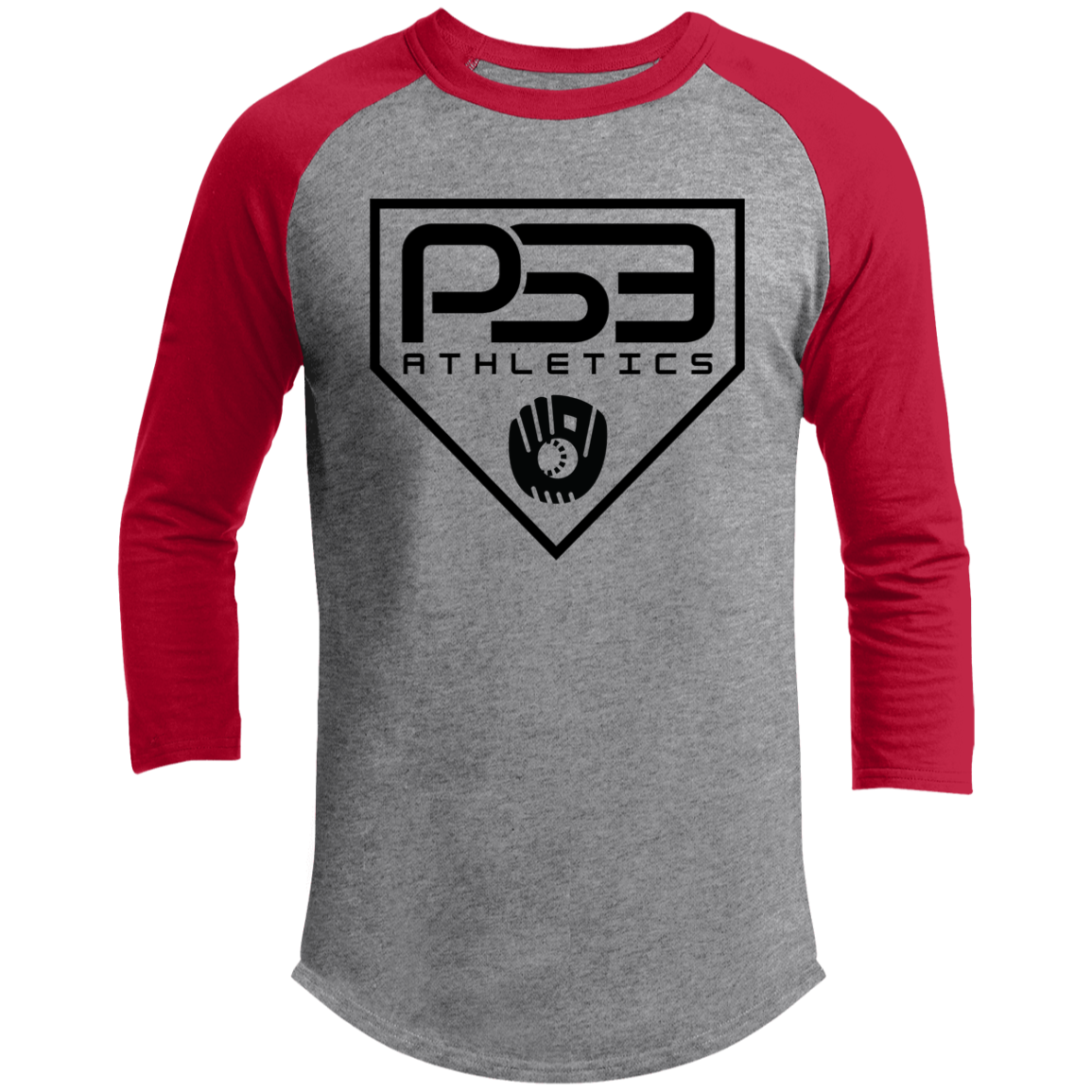 Black Plate Logo 3/4 Raglan Sleeve Shirt
