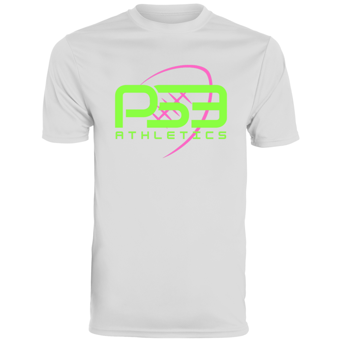 Green/Pink Football Men's Moisture-Wicking Tee